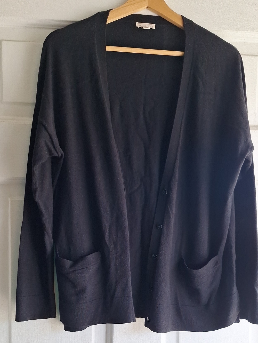 GAP Black Petite Knit Top Silk Cotton